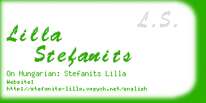 lilla stefanits business card